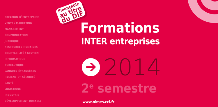 Calendrier des formations - Second semestre 2014