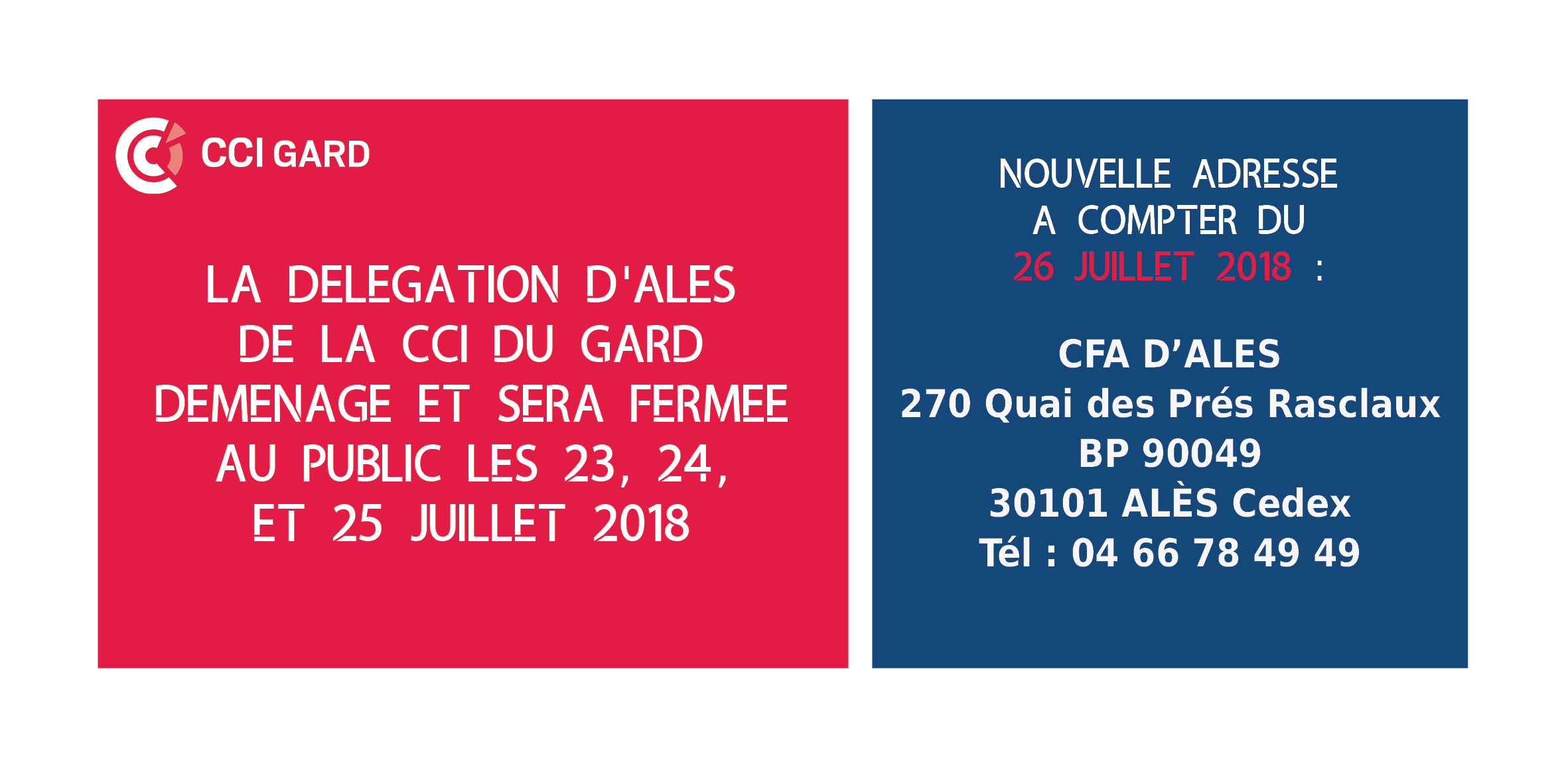 Déménagement de la délégation d&#039;Alès